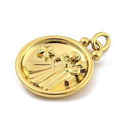 Подвески из нержавеющей стали 304 со стразами&nbsp;STAS-O009-01F-G