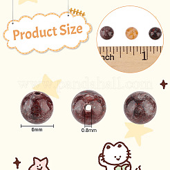 5 нити натуральных брекчиевидных яшмовых бусин G-OC0004-84