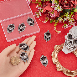 10 шт. овальные подвески из сплава на Хэллоуин&nbsp;FIND-SC0011-18B