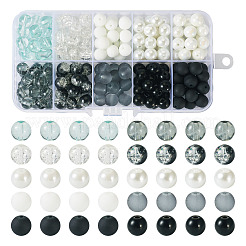 200 шт. 10 круглых стеклянных бусин&nbsp;DIY-TA0009-86A