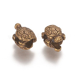 合金ビーズ  カメ  アンティークブロンズ  10x9x8mm  穴：4.5mm&nbsp;PALLOY-K240-15AB