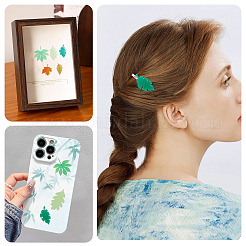 2 Stück Silikonformen für DIY-Anhänger in Blattform&nbsp;DIY-TA0014-07