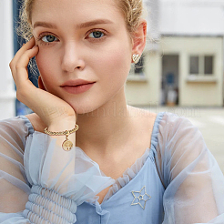 6 набор 3-цветных браслетов с подвесками в виде дерева жизни из сплава и алюминия для сублимационной печати BJEW-NB0001-11