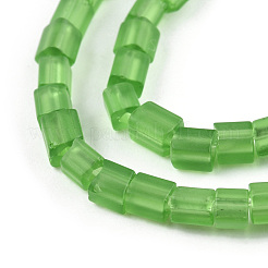 Brins de perles de verre dépoli transparent&nbsp;GLAA-N047-08-B05