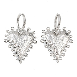 Orecchini a cerchio a forma di cuore in acciaio inossidabile 304&nbsp;EJEW-K268-74P
