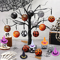 16 шт. мини-шляпки ведьмы из полиэстера&nbsp;AJEW-CP0009-34