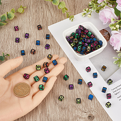 300 шт. акриловые европейские бусины с буквами OACR-SC0001-70A