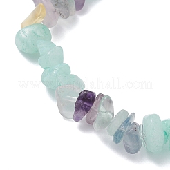 天然アマゾナイトチップビーズストレッチブレスレット（女性用）  内径：2-1/8インチ（5.5cm）&nbsp;BJEW-JB12589-02