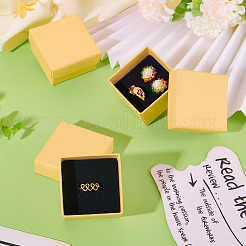 12 шт. квадратные картонные подарочные коробки для сережек&nbsp;AJEW-TA0001-78