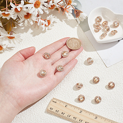 20 шт. плоские круглые пуговицы из цинкового сплава со стразами на 1 отверстия ALRI-NB0001-20F