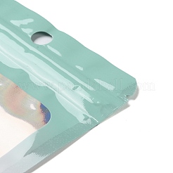 Прямоугольные блестящие голографические пакеты из ПВХ с застежкой-молнией ABAG-P011-01E-01