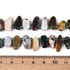 Природного индийского агата бисер нитей&nbsp;G-Z091-A24