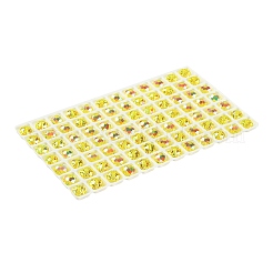 Ab色のメッキガラスビーズ  多面カット  ラウンド  きいろ  8x5.5~6mm  穴：1.4~1.6mm  336個/セット&nbsp;EGLA-P059-03B-AB09