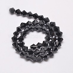 Nachzuahmen österreichischen Kristall Doppelkegel Glasperlen Stränge&nbsp;GLAA-F029-5x5mm-02