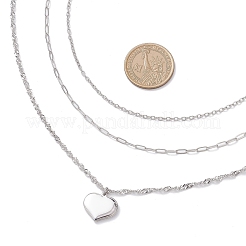 Кулон в форме сердца из нержавеющей стали 304 NJEW-JN05478