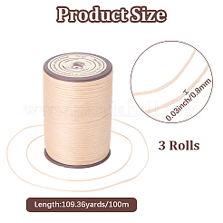 3 рулон плоской вощеной полиэфирной нити&nbsp;YC-CL0001-02A