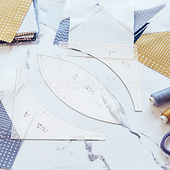 4/8-дюймовые прозрачные акриловые шаблоны для квилтинга DIY-WH0381-002