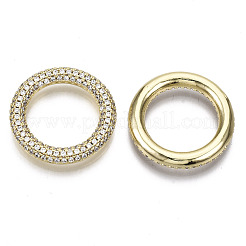 Латунь микро проложить кубического циркония соединительные кольца ZIRC-T013-17G-NF