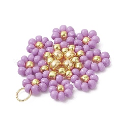 Подвески-цветы из стеклянных бусинок&nbsp;PALLOY-MZ01181-05