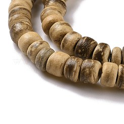 Натуральные кокосовые пряди бусины Rondelle COCB-O001-11