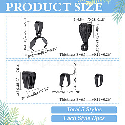 40 шт. 5 стиля защелкивающихся дужек из нержавеющей стали 304 STAS-ME0002-27