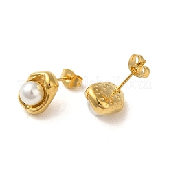 Серьги-гвоздики из нержавеющей стали 304 с вакуумным покрытием PVD&nbsp;EJEW-C099-01G