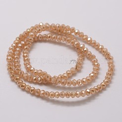 Гальванические стеклянные бусины X-GLAA-K016-2x3mm-09PL