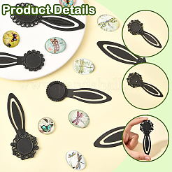 DIY ovale und flache runde Lesezeichen-Sets mit Blumenmotiv&nbsp;DIY-SC0032-06