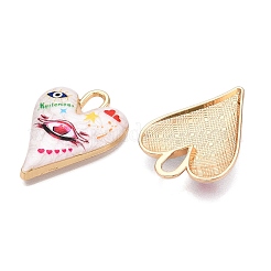 Подвески из эмали из сплава с печатным покрытием стойки ENAM-T020-01F