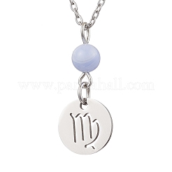 12 шт. 12 стиля 304 нержавеющая сталь созвездия подвеска кабель цепь ожерелье NJEW-JN05106