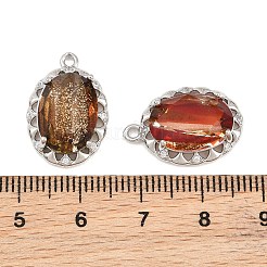 Pendentifs de verre en laiton&nbsp;GL-CBABDD8-17P-02