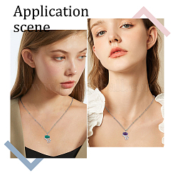 8 шт. 4 стиля подвески из натуральных драгоценных камней&nbsp;G-DC0001-18