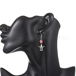 Серьги-подвески «ангел со звездой» из нержавеющей стали 304&nbsp;EJEW-JE06792