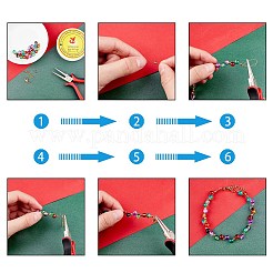 Окрашенного распылением треск стеклянные бусы нити CCG-NB0001-02