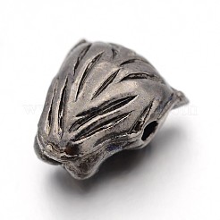 Stile tibetano testa in lega di leopardo perline&nbsp;TIBEB-E073-02B