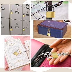 18 латунный замок для багажного ящика и 54 железных ключа&nbsp;AJEW-GA0009-54