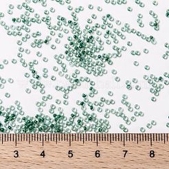MIYUKIラウンドロカイユビーズ  日本製シードビーズ  （rrhb169)スパークリングフォレストグリーンライニングクリスタルab  15/0  1.5mm  穴：0.7mm  約27777個/50g&nbsp;SEED-X0056-RRHB169