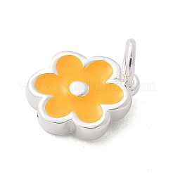 925 breloque fleur en argent sterling émaillé&nbsp;LS-STER-D300-04S-03