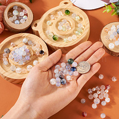 120г 8 цвета стеклянных бусин&nbsp;GLAA-TA0001-89