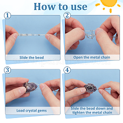 Латунный плетеный мешочек для макраме&nbsp;NJEW-AB00017