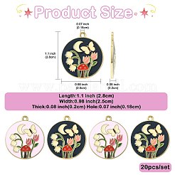 20шт 2 цвета сплава эмалевые подвески&nbsp;ENAM-FS0004-14