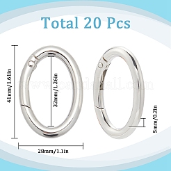 20 шт. Кольца пружинные затворные из сплава PALLOY-SC0010-53A-P