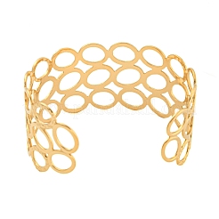 Ионное покрытие (ip) полые открытые браслеты-манжеты из нержавеющей стали 304&nbsp;BJEW-S151-04G