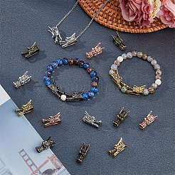 36 шт. 6 цвета тибетский стиль сплав европейские бусины PALLOY-FH0008-74