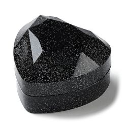 Пластиковые коробки для хранения колец в форме сердца с блестками CON-C020-01F