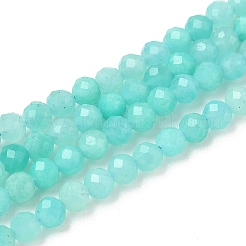 Природных амазонит бисер нитей&nbsp;G-F509-25-4mm