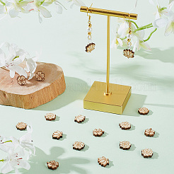 120 шт. 4 вида деревянных бусин с лазерной гравировкой WOOD-OC0003-51