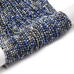 Нитки бусины из натурального ляписа-лазури G-RM2025-A24-3mm