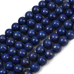 Синтетический говлит имитация лазурита бусины&nbsp;G-S393-13A-10mm