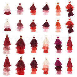 24 шт. подвесных украшений с кисточками из поликоттона (полиэстер&nbsp;FIND-TA0009-01